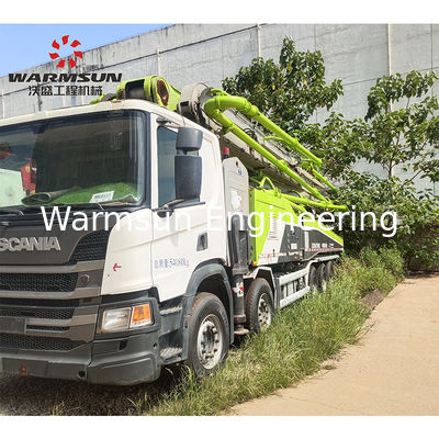 2019 Zoomlion Used Concrete Pump Truck Scania Chassis Support on-site inspection 54080 kg