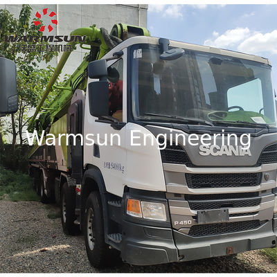2019 Zoomlion Used Concrete Pump Truck Scania Chassis Support on-site inspection 54080 kg